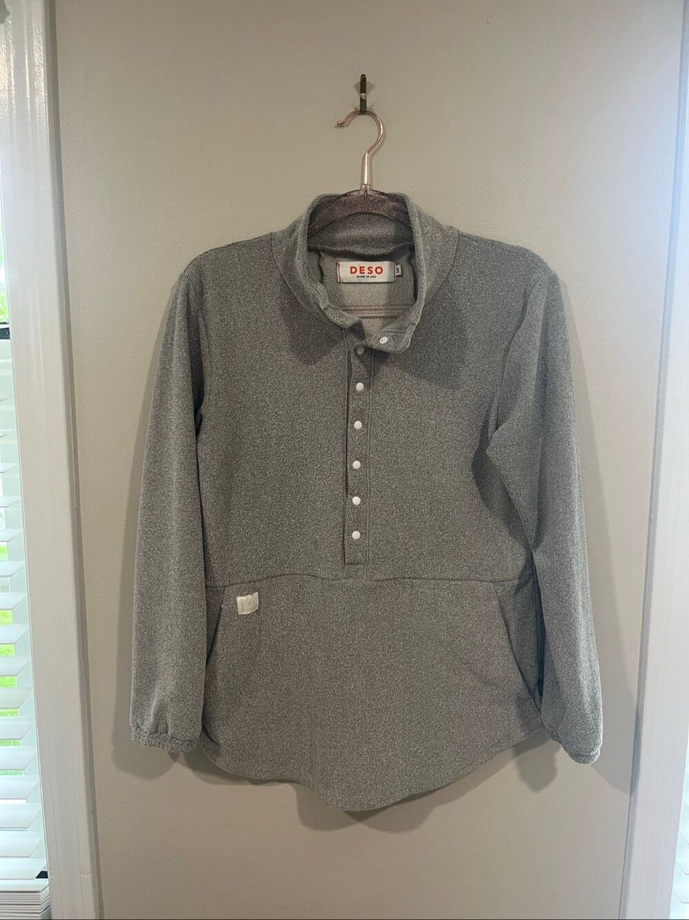 Women's Deso Supply Co Genevieve Snap Pullover 8s Sm Gray